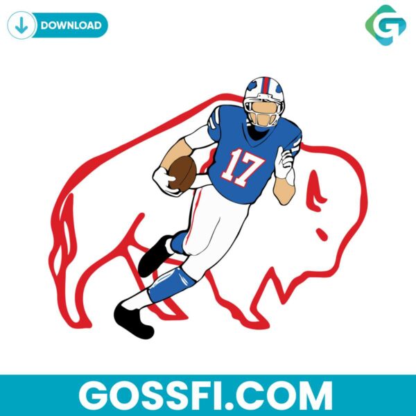 buffalo-bills-17-josh-allen-rugby-ball-svg