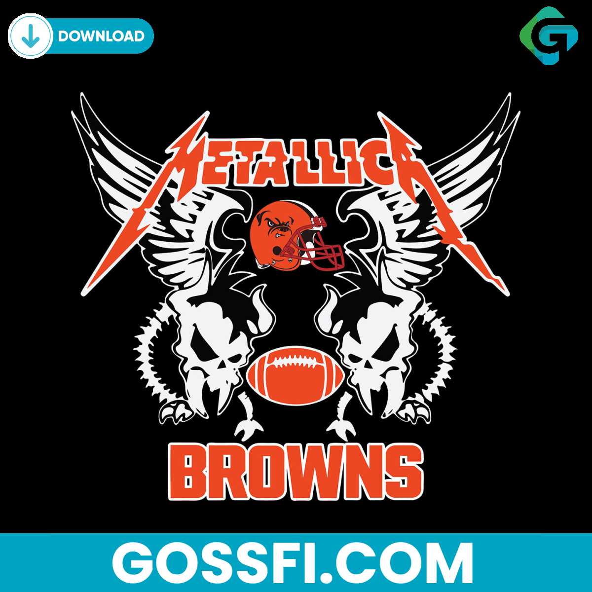 metallica-browns-svg-digital-download