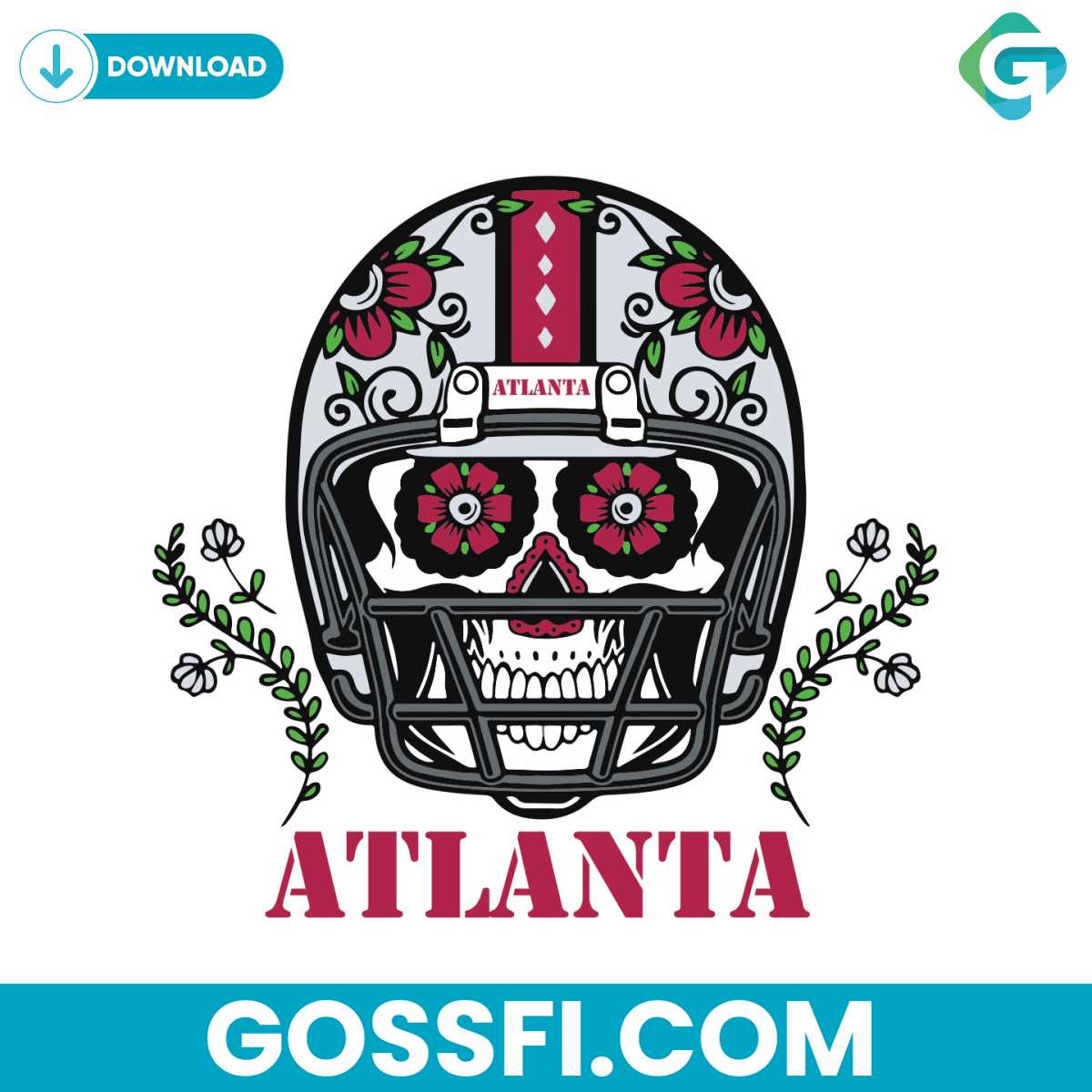 atlanta-falcons-skull-helmet-svg-digital-download