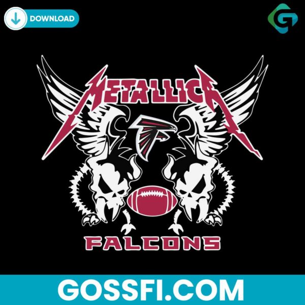 metallica-falcons-football-svg-digital-download