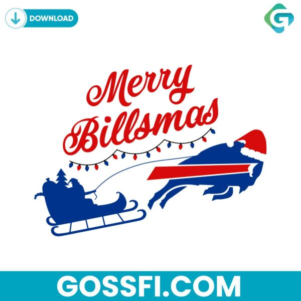 buffalo-wears-a-santa-hat-merry-billsmas-svg