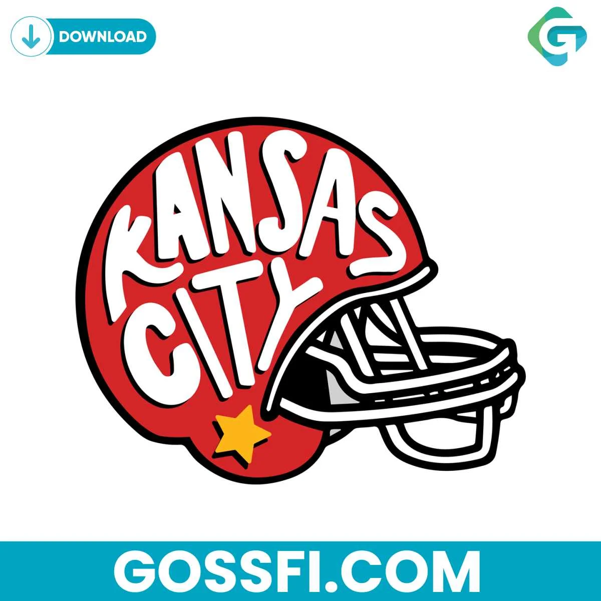 kansas-city-football-helmet-svg-digital-download