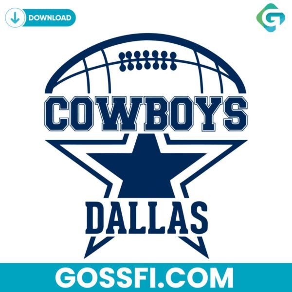 dallas-cowboys-half-ball-and-star-svg-digital-download