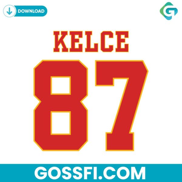 travis-kelce-87-football-player-svg-digital-download