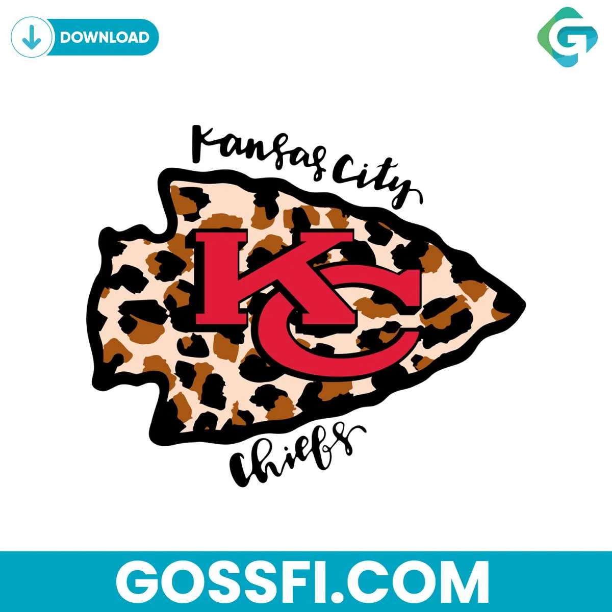 kansas-city-chiefs-leopard-pattern-svg-digital-download