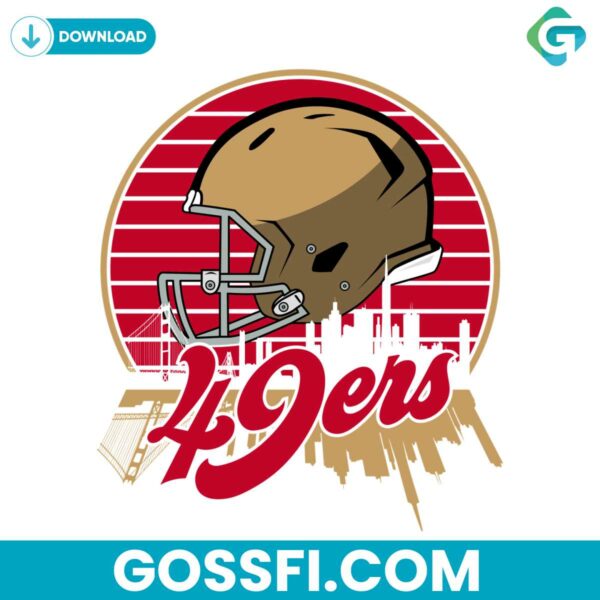 49ers-football-helmet-skyline-svg-digital-download