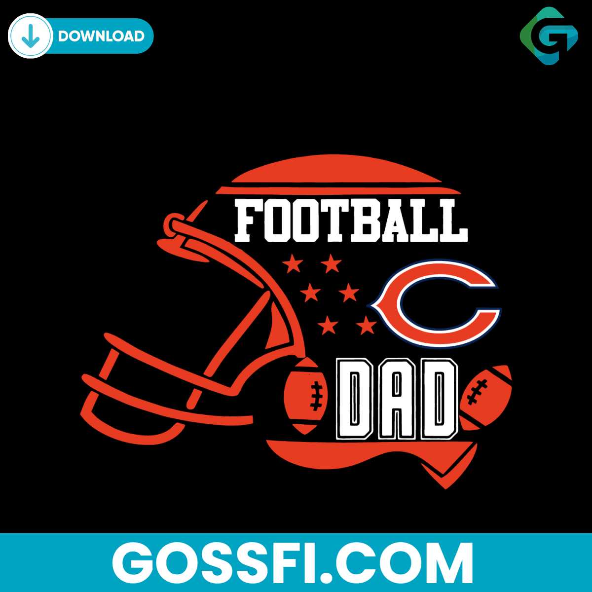 football-dad-chicago-bears-nfl-svg