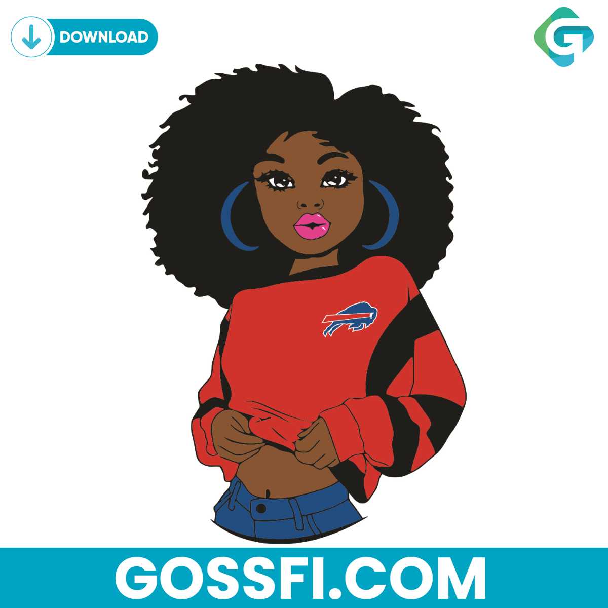 black-girl-buffalo-bills-svg-cricut-digital-download