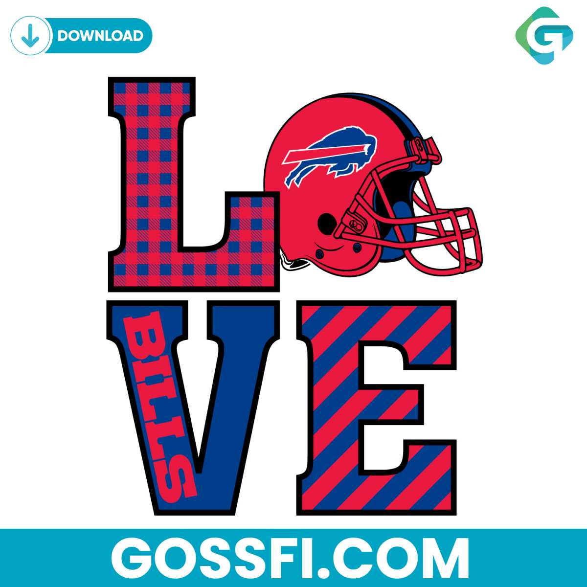 love-buffalo-bills-helmet-svg-digital-download