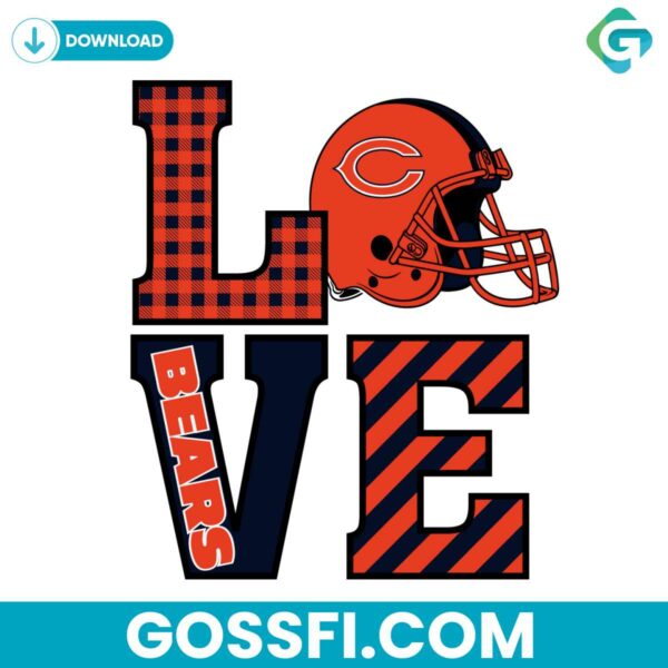 love-chicago-bears-svg-digital-download