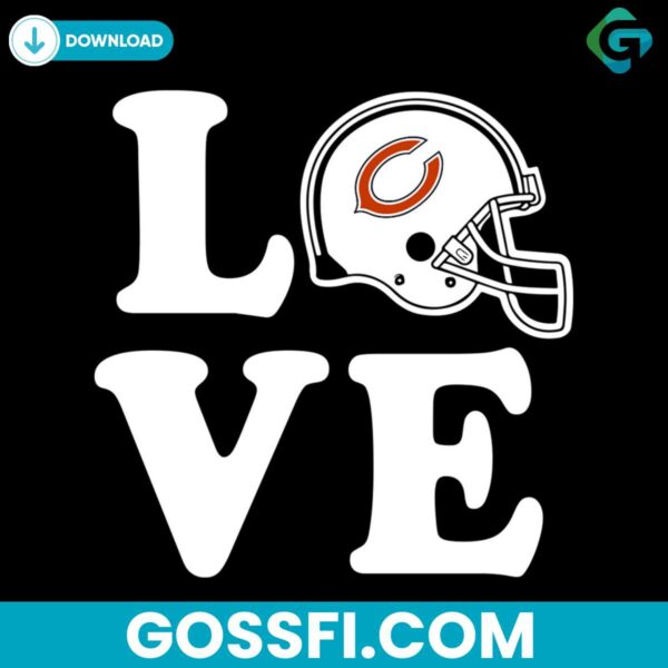 love-chicago-bears-helmet-svg-cricut-digital-download