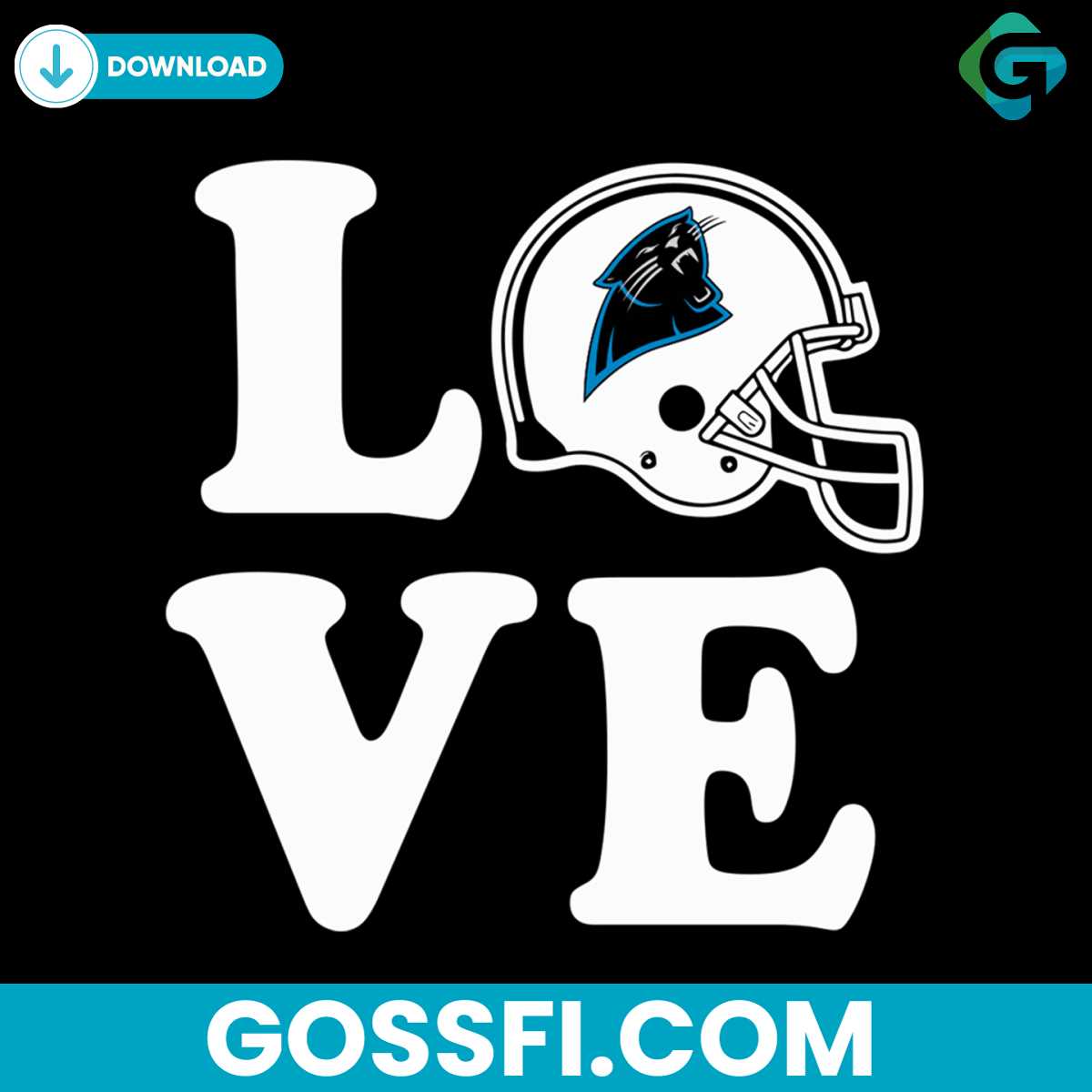 love-carolina-panthers-helmet-svg-digital-download