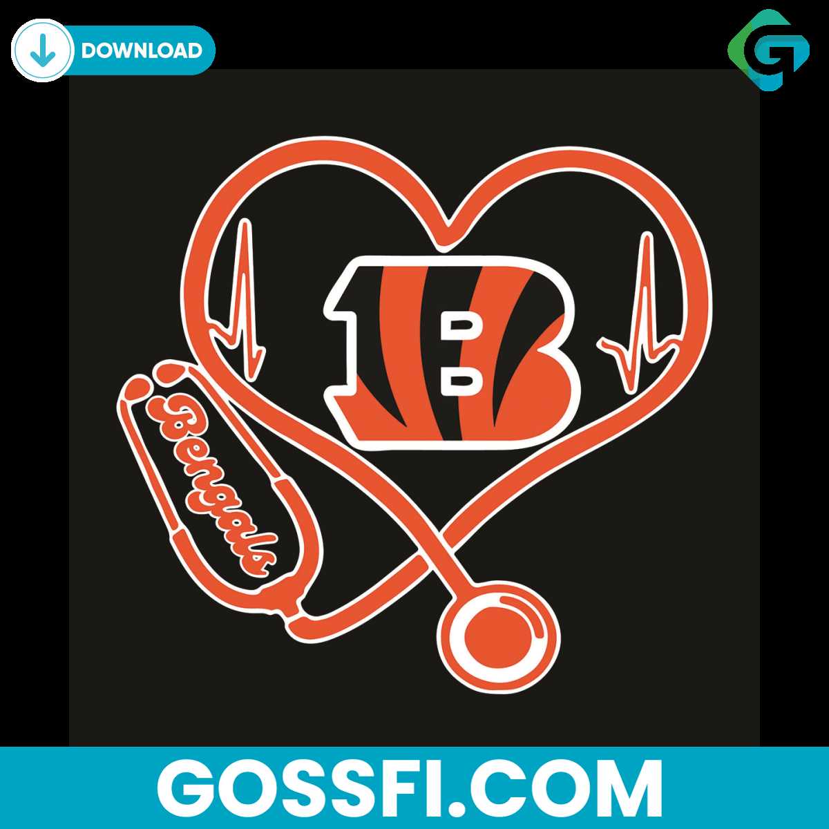 cincinnati-bengals-heart-stethoscope-svg