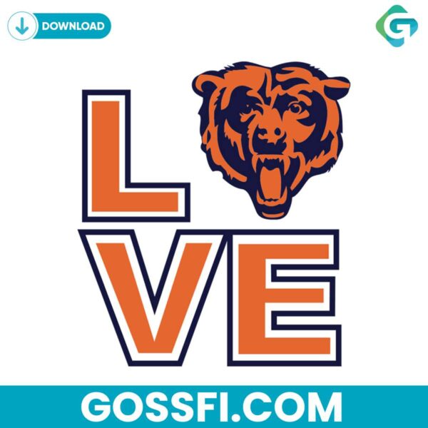 love-chicago-bears-svg-cricut-digital-download