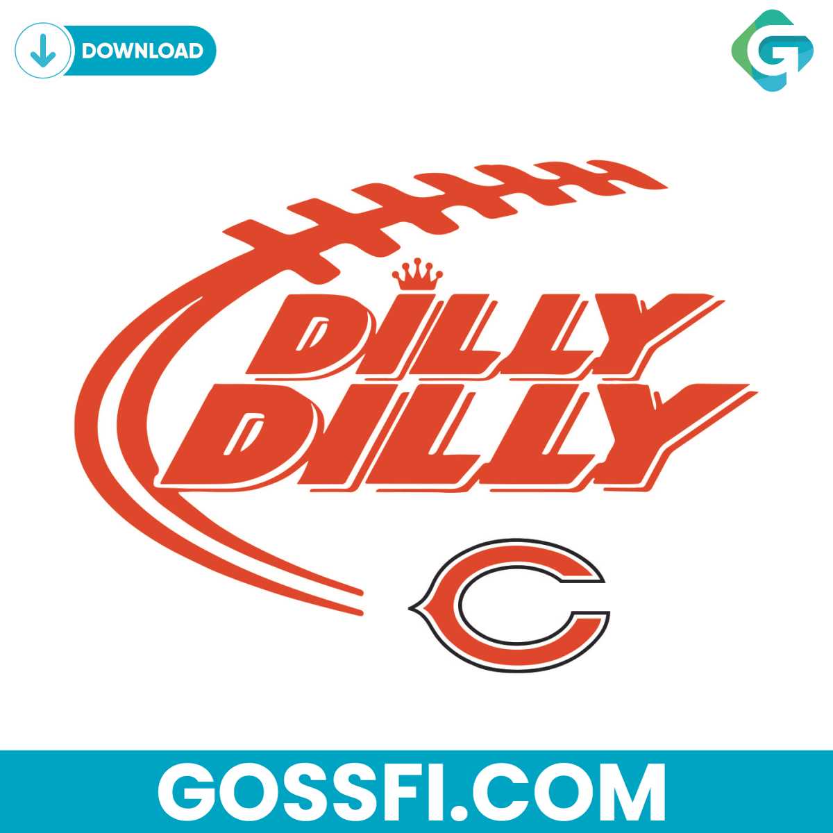 dilly-with-chicago-bears-logo-svg