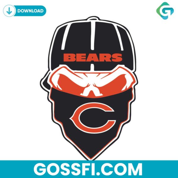 chicago-bears-ninja-face-svg-cricut-digital-download