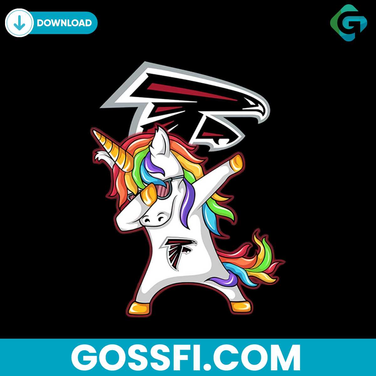 dabbing-hip-hop-unicorn-dab-atlanta-falcons-svg