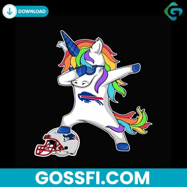 dabbing-unicorn-steps-on-helmet-buffalo-bills-svg