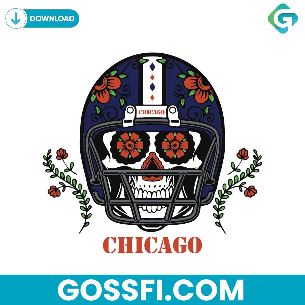 chicago-bears-skull-helmet-svg-digital-download