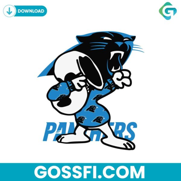 panthers-snoopy-dabbing-svg-digital-download