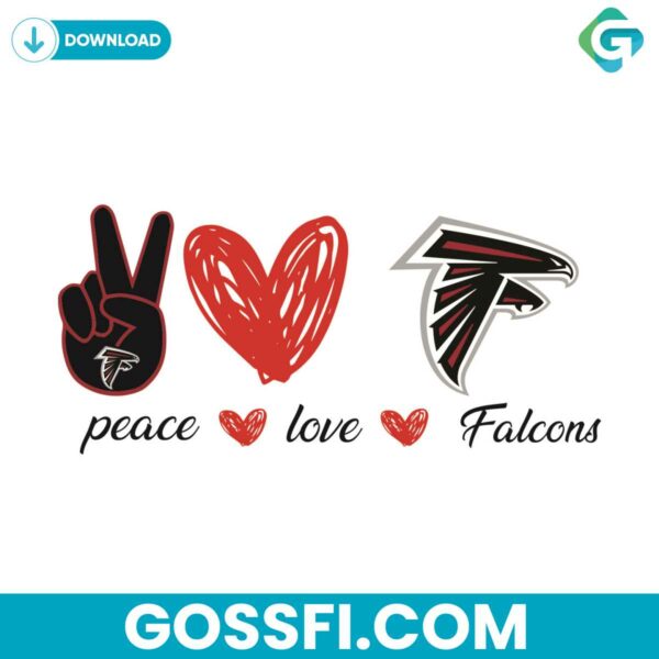 atlanta-falcons-peace-love-svg-digital-download