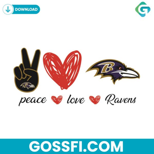 baltimore-ravens-peace-love-svg-digital-download