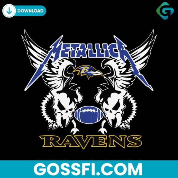 metallica-ravens-football-svg-digital-download