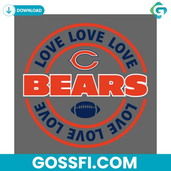 love-chicago-bears-svg-digital-download