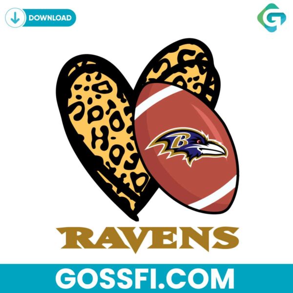 baltimore-ravens-leopard-heart-svg