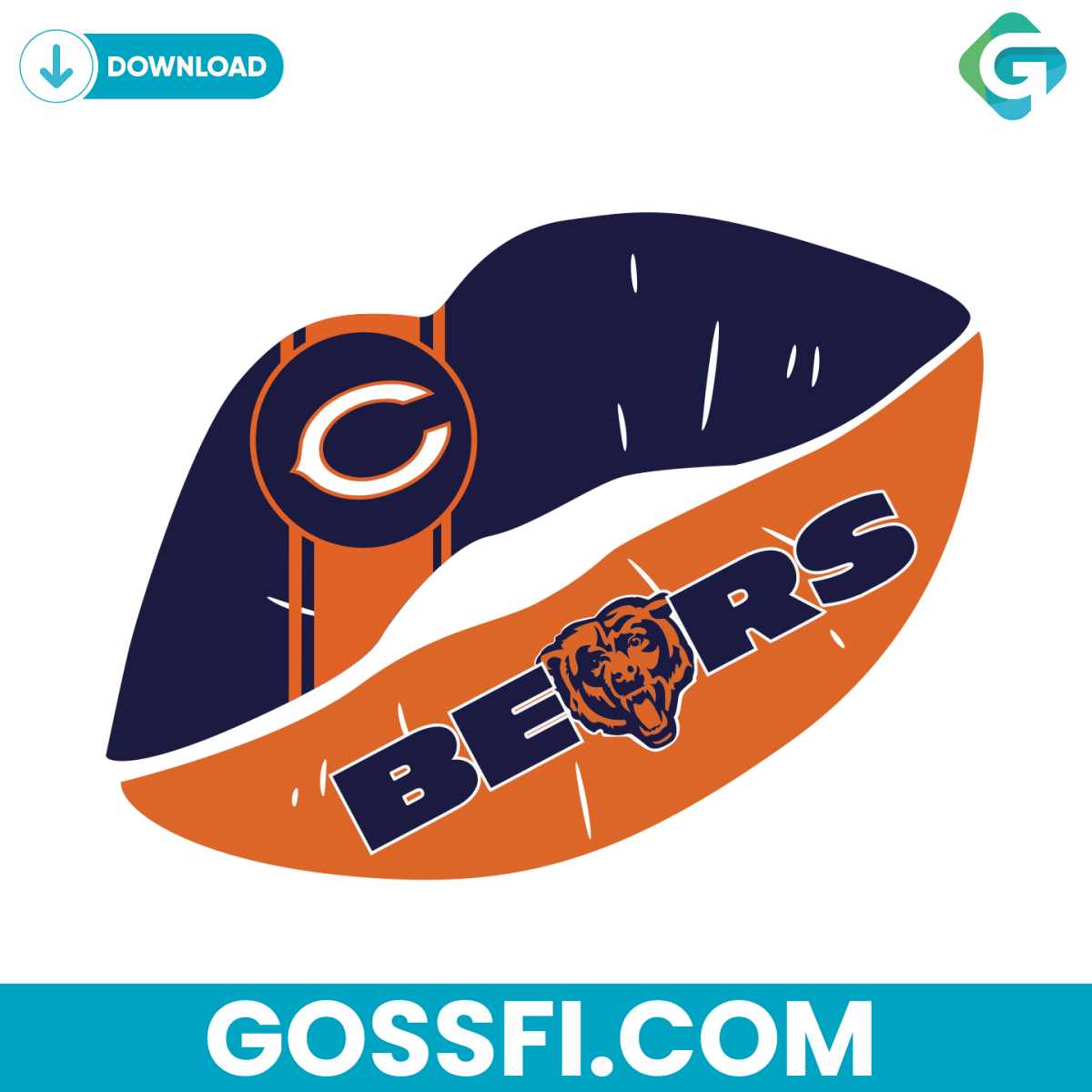 chicago-bears-football-lip-svg-digital-download