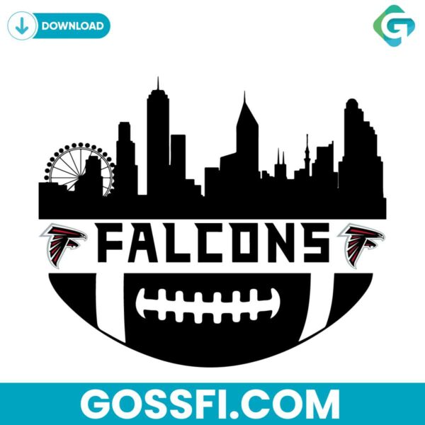atlanta-falcons-football-skyline-svg-digital-download