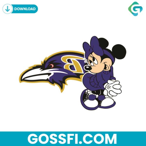 baltimore-ravens-minnie-svg-digital-download