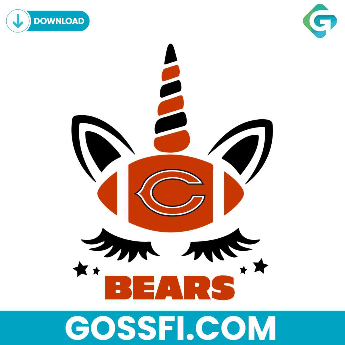 chicago-bears-unicorn-svg-cricut-digital-download