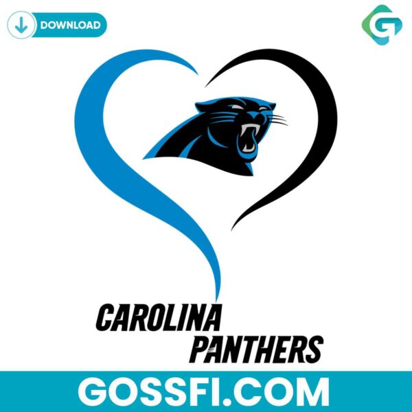 love-carolina-panthers-svg-digital-download