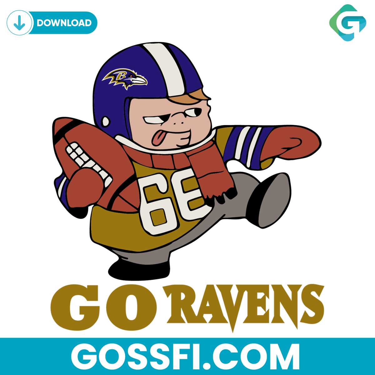 go-ravens-football-player-svg-digital-download