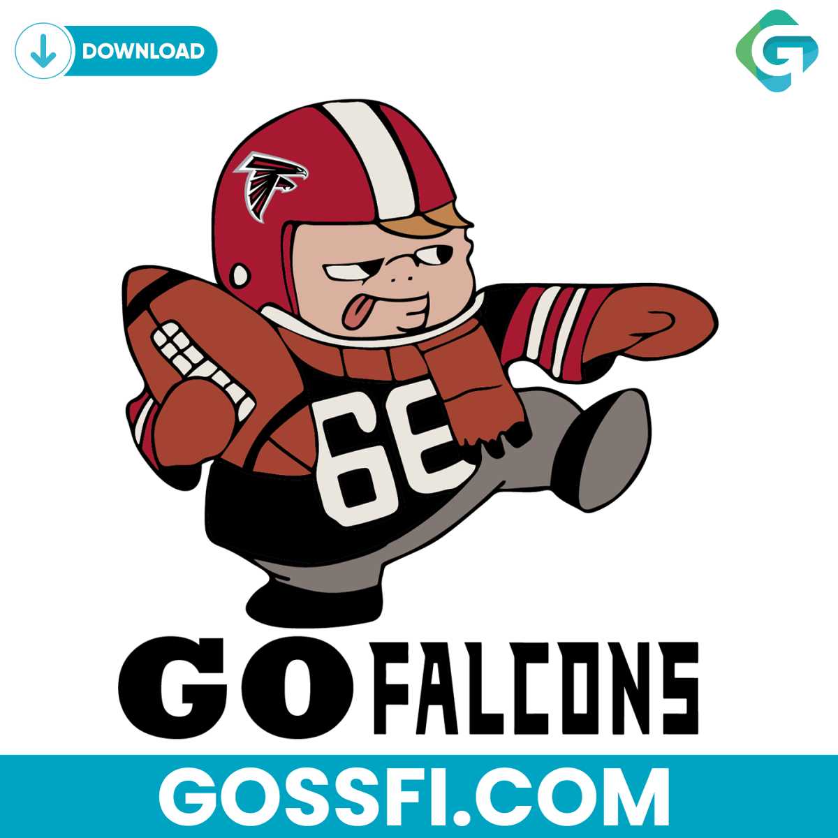 go-falcons-football-player-svg-digital-download