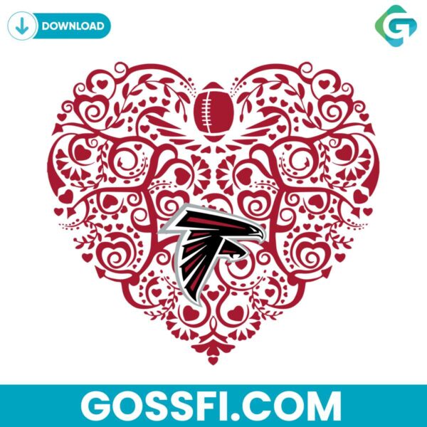 atlanta-falcons-football-heart-svg