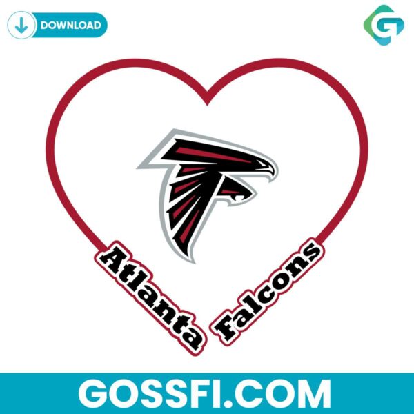 falcons-heart-svg-digital-download