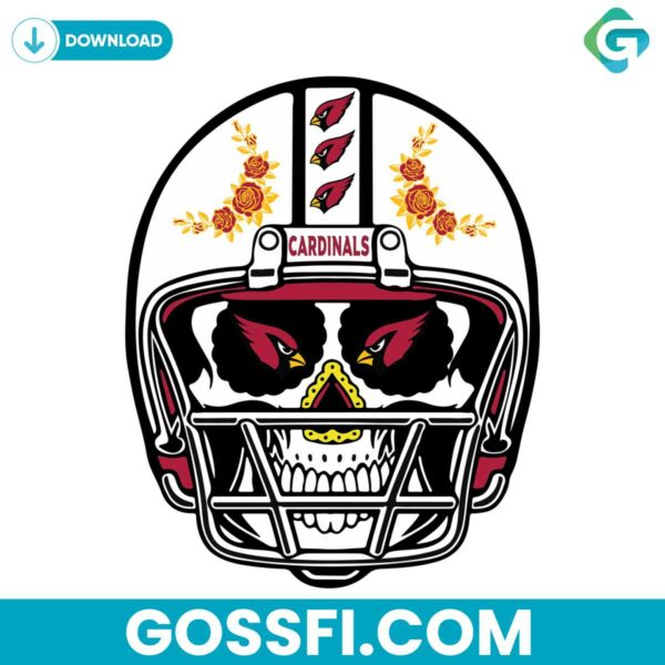 sugar-skull-helmet-cardinals-svg-digital-download