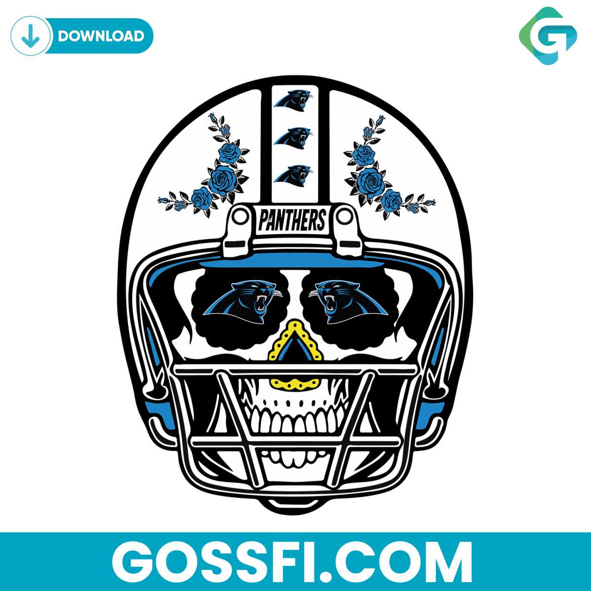 sugar-skull-panthers-svg-digital-download