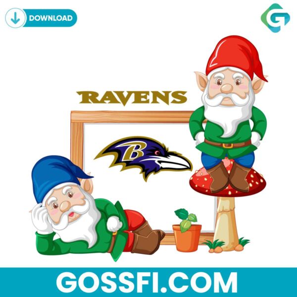 gnome-with-baltimore-ravens-svg-digital-download