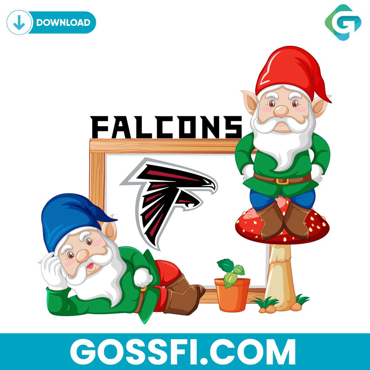 gnome-with-atlanta-falcons-svg-digital-download