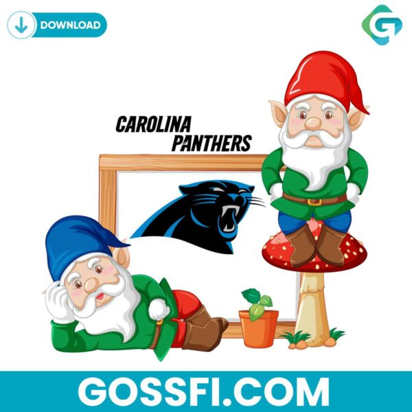 gnome-with-carolina-panthers-svg-digital-download