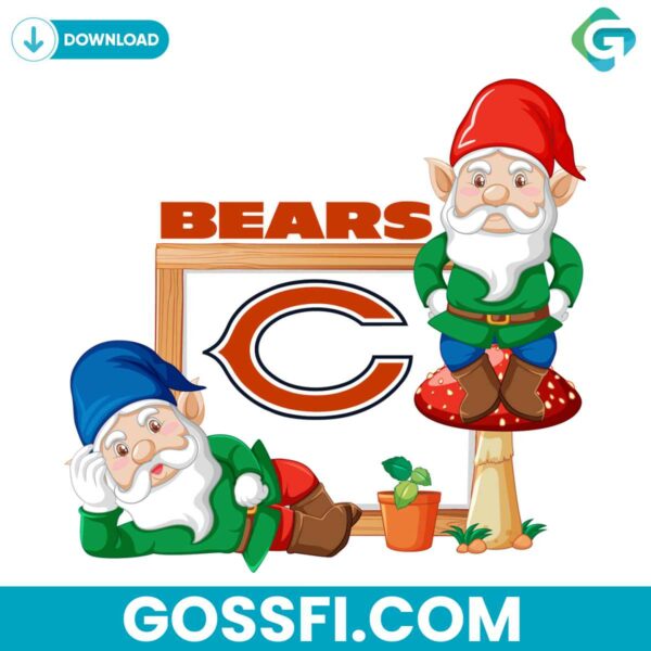 gnome-with-chicago-bears-svg-digital-download