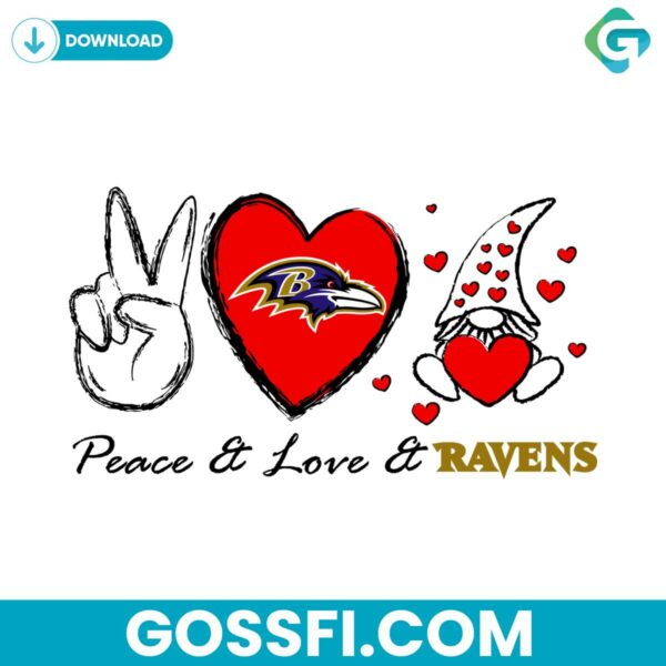 peace-love-ravens-svg-digital-download