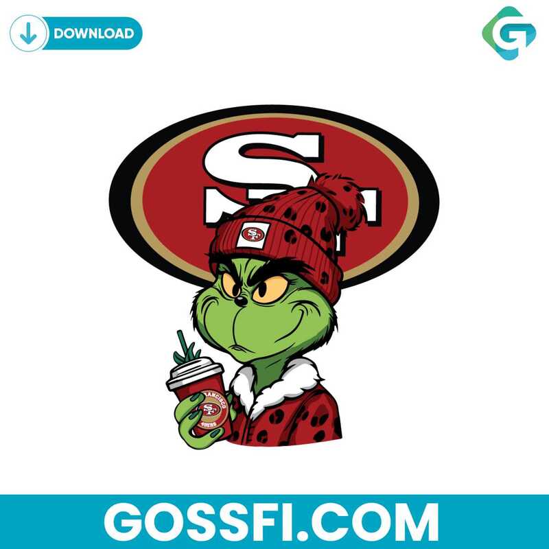 SAN FRANCISCO 49ERS SVG A DIGITAL ODE TO FOOTBALL FANDOM 1 Grinch San Francisco 49ers Logo Svg Digital Download