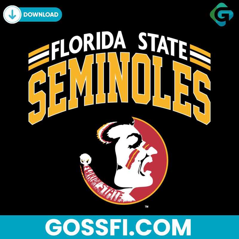 FLORIDA STATE SEMINOLES SVG: A TRIUMPH IN DIGITAL NOSTALGIA AND ATHLETIC EXCELLENCE 1 Vintage 90s Florida State Seminoles Logo Svg Digital Download