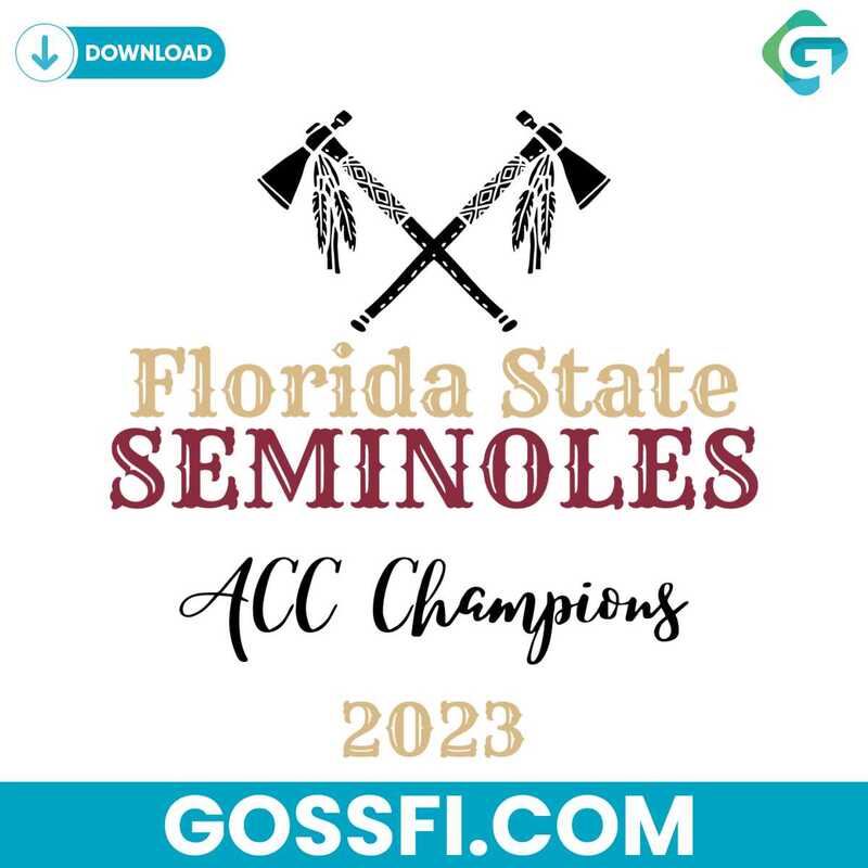FLORIDA STATE SEMINOLES SVG: A TRIUMPH IN DIGITAL NOSTALGIA AND ATHLETIC EXCELLENCE 2 Florida State Seminoles ACC Champions 2023 Svg