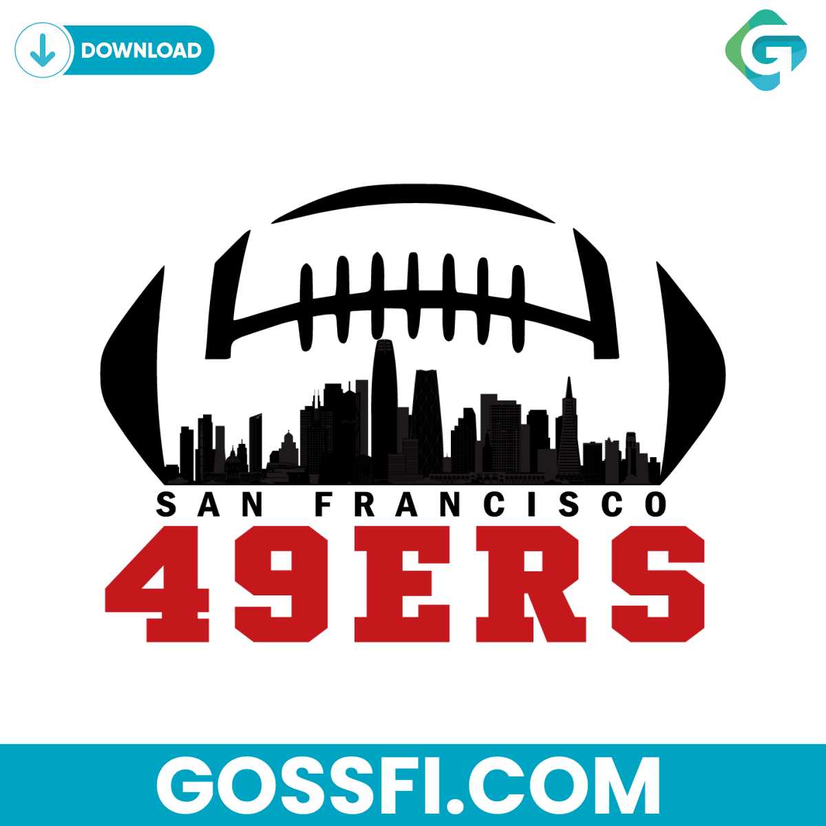 skyline-in-a-ball-san-francisco-49ers-svg-digital-download