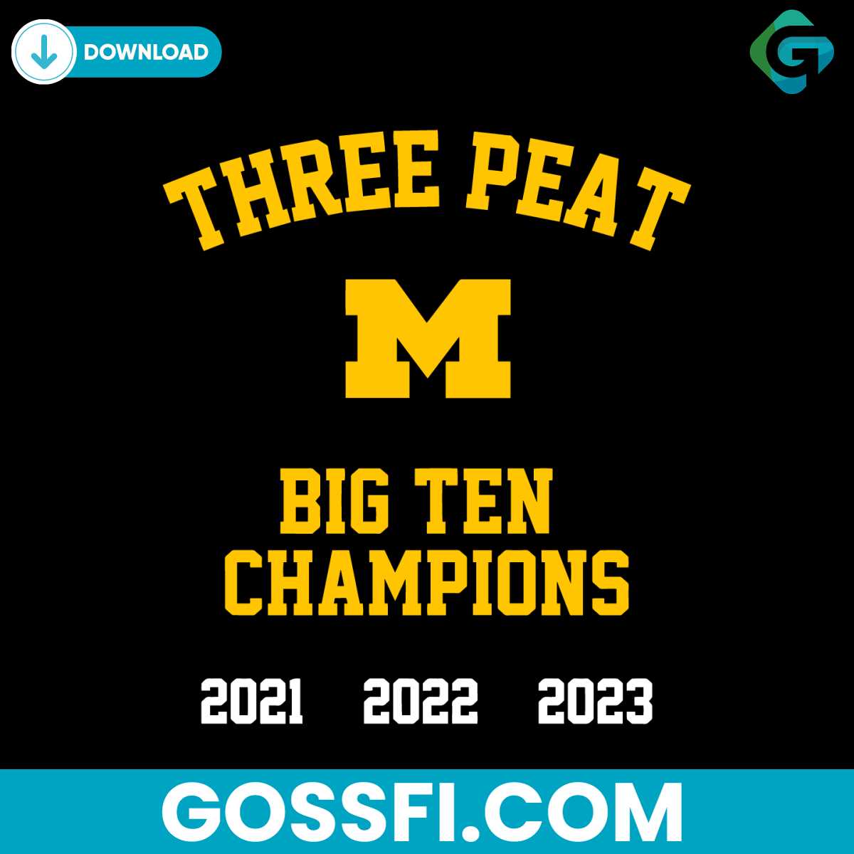 three-peat-michigan-wolverines-big-ten-champions-svg